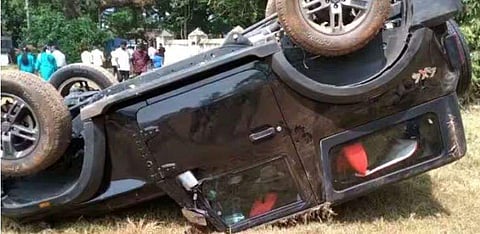 അപകടത്തില്‍പ്പെട്ട ജീപ്പ്