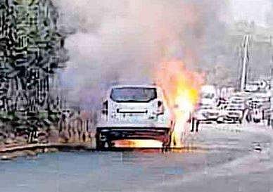 കാറിന് തീപിടിച്ചപ്പോള്‍, സ്‌ക്രീന്‍ഷോട്ട്