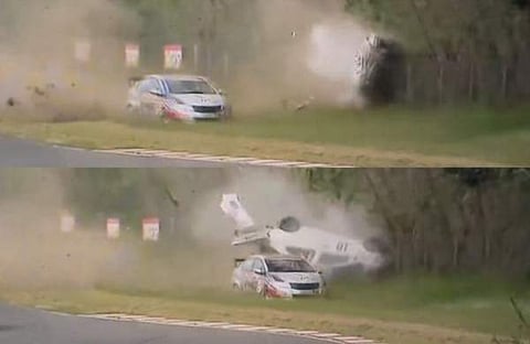 അപകടത്തിന്റെ വിഡിയോ സ്ക്രീൻഷോട്ട്