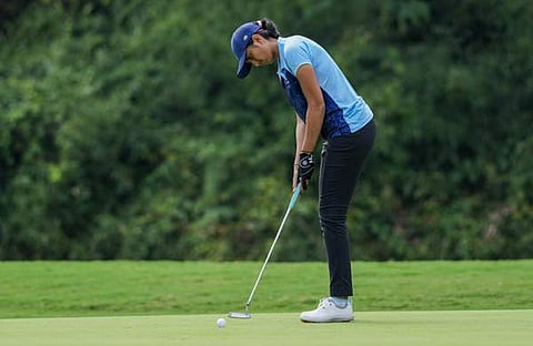 അദിതി അശോക് ​ഗോൾഫ് പോരിൽ/ പിടിഐ