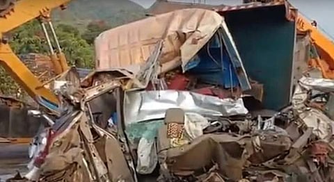 വാഹനാപകടത്തിന്റെ ടെലിവിഷന്‍ ദൃശ്യം