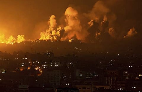 ഗാസയില്‍ ഇസ്രയേല്‍ നടത്തിയ വ്യോമാക്രമണം/പിടിഐ