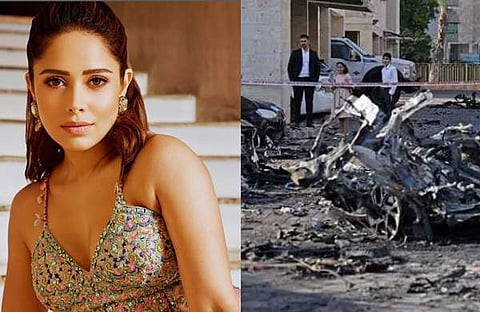 നുസ്രത്ത് ബറൂച്ച / ഇൻസ്റ്റ​ഗ്രാം, ഇസ്രയേലിനെ ഹമാസ്  ആക്രമിച്ചപ്പോൾ/ ഫയൽ ചിത്രം