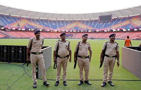 നരേന്ദ്ര മോദി സ്റ്റേഡിയത്തിലെ സുരക്ഷാ ക്രമീകരണങ്ങൾ/ പിടിഐ