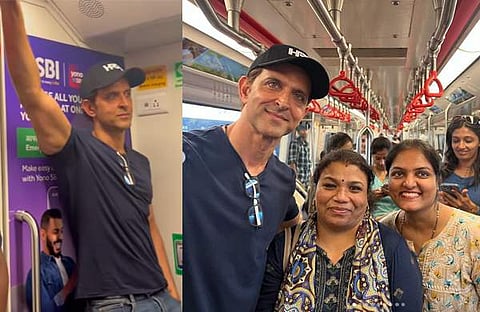 ഹൃത്വിക് റോഷൻ മെട്രോയിൽ/ചിത്രം: ഇൻസ്റ്റാ​ഗ്രാം