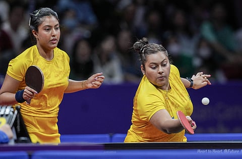 സുതീര്‍ഥ മുഖര്‍ജി- അയ്ഹിക മുഖര്‍ജി സഖ്യം/ പിടിഐ