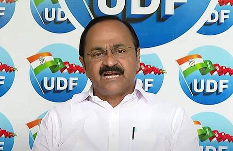 വിഡി സതീശന്റെ വാർത്താസമ്മേളനം/ ടിവി ദൃശ്യം