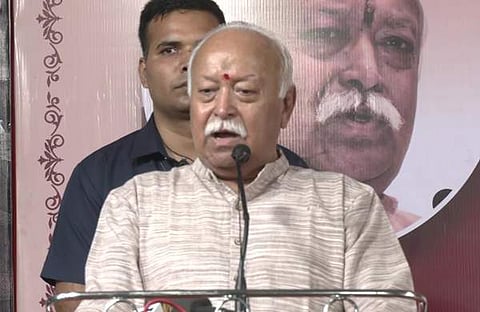 മോഹൻ ഭഗവത് സംസാരിക്കുന്നു/ എഎൻഐ