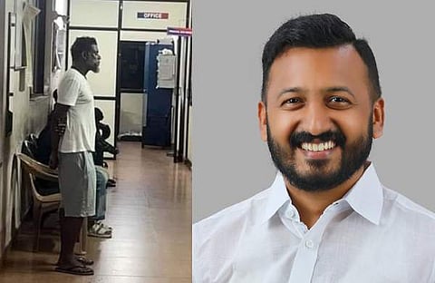 വിനായകൻ പൊലീസ് സ്റ്റേഷനിൽ, രാഹുൽ മാങ്കൂട്ടത്തിൽ/ ഫെയ്സ്ബുക്ക്