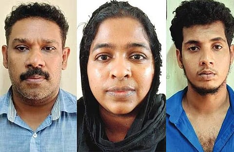 അറസ്റ്റിലായ സിദ്ദിഖ്, പ്രിയ, അനൂപ്/ ടിവി ദൃശ്യം