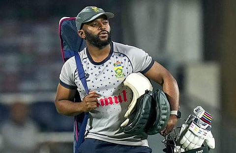 പരിശീലനത്തിനായി എത്തുന്ന ടെംബ ബവുമ/ പിടിഐ