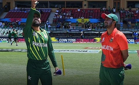 പാകിസ്ഥാന്‍ ബംഗ്ലാദേശ് ലോകകപ്പ് ക്രിക്കറ്റ് മത്സരത്തിന്റെ ടോസ്