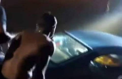 കാർ പുഴയിൽ വീണതിന്റെ ടെലിവിഷൻ ദൃശ്യം