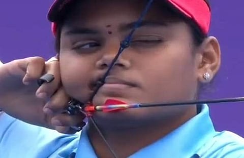 അമ്പെയ്ത്തില്‍ ഇന്ത്യയ്ക്കായി സ്വര്‍ണം നേടിയ ജ്യോതി, സ്‌ക്രീന്‍ഷോട്ട്‌