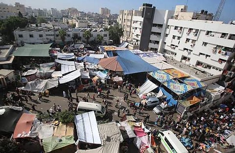 അല്‍-ഷിഫ ആശുപത്രിയില്‍ ഇസ്രയേല്‍ നടത്തിയ വ്യോമാക്രമണത്തില്‍ 13 പേര്‍ കൊല്ലപ്പെട്ടു/ ഫോട്ടോ: എഎഫ്പി