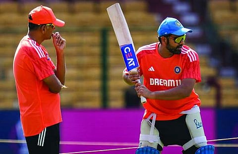 ദ്രാവിഡും രോഹിത് ശർമ്മയും/ പിടിഐ