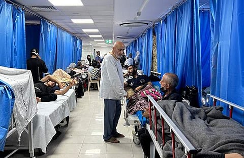 അല്‍ ശിഫ ആശുപത്രിക്കുള്ളിലെ ദൃശ്യം, ഫോട്ടോ:  എഎഫ്പി