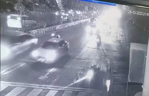 അപകടത്തിന്റെ സിസിടിവി ദൃശ്യം