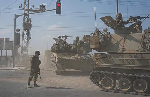 ഇസ്രയേലി ടാങ്കുകൾ ​ഗാസയിലേക്ക്/ പിടിഐ