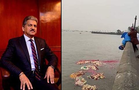 ആനന്ദ് മഹേന്ദ്ര, യുവാക്കൾ മാലിന്യം തള്ളുന്നു/ വിഡിയോ സ്ക്രീൻഷോട്ട്