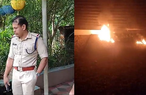 പൊലീസ് പരിശോധന, വടക്കാഞ്ചേരിയിൽ കടയ്ക്ക് മുന്നിൽ ബോംബ് എറിഞ്ഞപ്പോൾ