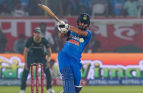 റിങ്കു സിങ്ങിന്റെ ബാറ്റിങ്, പിടിഐ