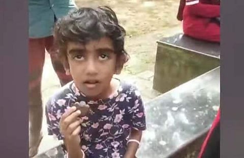 കുട്ടിയെ ആശ്രാമം മൈതാനത്തു നിന്നും കണ്ടെത്തിയപ്പോള്‍/ ടിവി ദൃശ്യം