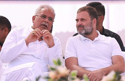 ഭൂപേഷ് ബാ​ഗേലും രാഹുൽ ​ഗാന്ധിയും/ ഫെയ്സ്ബുക്ക്