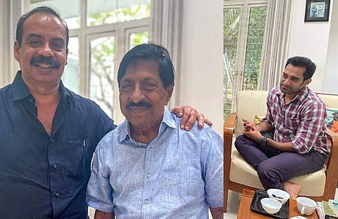 ശ്രീനിവാസൻ, സത്യൻ അന്തിക്കാട്, അനൂപ് സത്യൻ/ ഫെയ്‌സ്‌ബുക്ക്