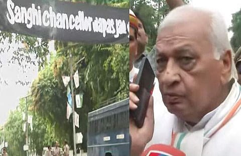 എസ്എഫ്ഐ ബാനർ, ​ഗവർണർ/ ടിവി ദൃശ്യം