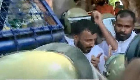 യൂത്ത് കോണ്‍ഗ്രസ് സെക്രട്ടേറിയറ്റ് മാര്‍ച്ചിന് നേരെയുള്ള പ്രതിഷേധം