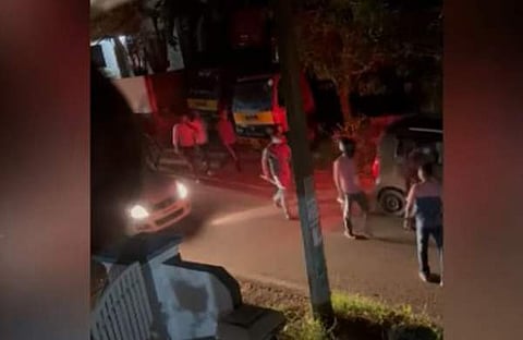 ആറ്റിങ്ങലിലെ സംഘർഷം/ ടിവി ദൃശ്യം