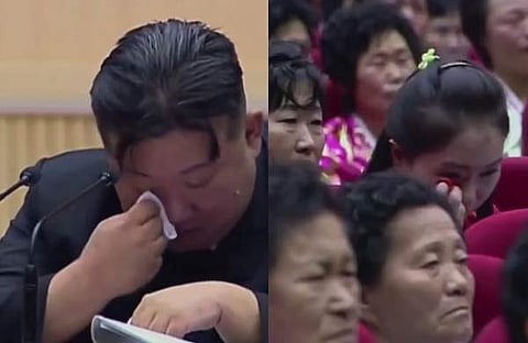 വികാരാധീനനായി കിം ജോങ് ഉൻ, ഒപ്പം കരയുന്ന യുവതി