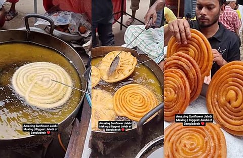 സണ്‍ഫ്‌ലവര്‍ ജിലേബി/ ഇൻസ്റ്റ​ഗ്രാം വിഡിയോ സ്ക്രീൻഷോട്ട്