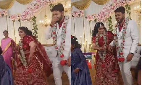 സ്റ്റേജിൽ തകർത്ത് ഡാൻസ് ചെയ്ത് വധു/ ചിത്രം ഇൻസ്റ്റാ​ഗ്രാം