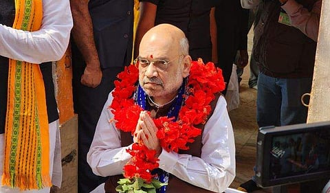 ത്രിപുരസുന്ദരി ക്ഷേത്രത്തില്‍ ദര്‍ശനത്തിനെത്തിയ അമിത് ഷാ/ബിജെപി ത്രിപുര ട്വിറ്റര്‍