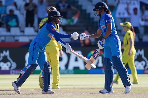 ഹർമൻപ്രീത്- ജെമിമ സഖ്യം ബാറ്റിങിനിടെ/ പിടിഐ