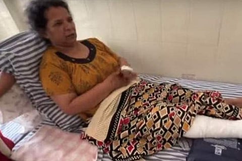 കാലുമാറി ശസ്ത്രക്രിയയ്ക്ക് വിധേയയായ കക്കോടി സ്വദേശിനി സജ്‌ന/ ടെലിവിഷന്‍ ചിത്രം