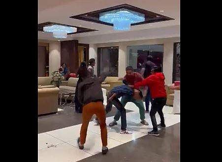 വിവാഹവേദിയിലെ അടിപിടിയുടെ ദൃശ്യം