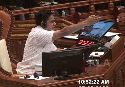 സ്പീക്കര്‍ ഷംസീര്‍/ സഭ ടിവി