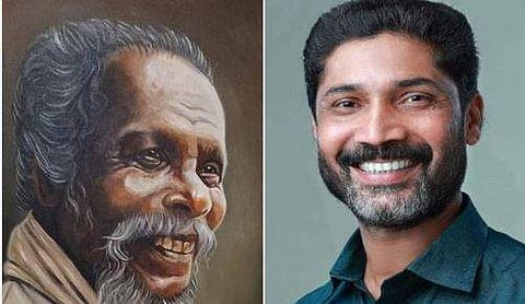 ആർട്ടിസ്റ്റ് രാജീവ് കോയിക്കൽ വരച്ച ബാബുവിന്റെ ചിത്രം, വിനോദ് കുമാർ