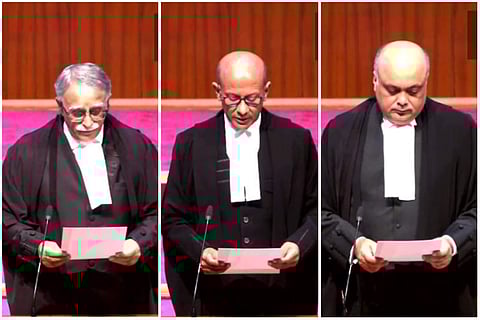 പുതിയ ജഡ്ജിമാര്‍ സത്യപ്രതിജ്ഞ ചൊല്ലുന്നു/ എഎന്‍ഐ