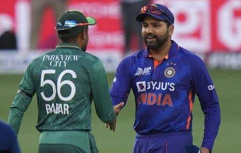 iഇന്ത്യന്‍ ക്യാപ്റ്റന്‍ രോഹിതും പാക് ക്യാപ്റ്റന്‍ ബാബര്‍ അസമും