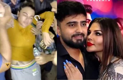 രാഖി സാവന്ത് ബോധരഹിതയായപ്പോൾ/ വിഡിയോ സ്ക്രീൻഷോട്ട്, രാഖി സാവന്തും ആദിലും/ ചിത്രം; ഇൻസ്റ്റ​ഗ്രാം