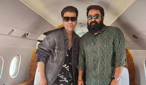 കരൺ ജോഹറിനൊപ്പം വിമാനത്തിൽ മോഹൻലാൽ; ആകാംക്ഷയിൽ ആരാധകർ  കരൺ ജോഹറും മോഹൻലാലും/ ചിത്രം; ഫെയ്സ്ബുക്ക്