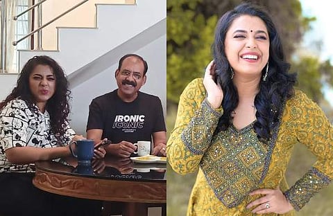 അച്ഛനൊപ്പം ജുവൽ മേരി/ ചിത്രം: ഫേയ്സ്ബുക്ക്