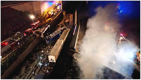 ​ഗ്രീസിൽ ട്രെയിൻ അപകടം/ ചിത്രം പിടിഐ