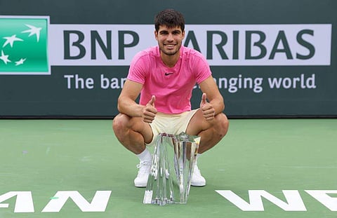 ഇന്ത്യൻ വെൽസ് കിരീടവുമായി അൽക്കാരസ്/ ട്വിറ്റർ