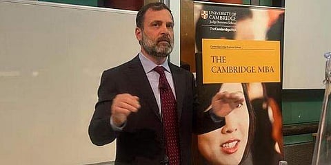 രാഹുല്‍ ഗാന്ധി കേംബ്രിഡ്ജില്‍ സംസാരിക്കുന്നു/ട്വിറ്റര്‍