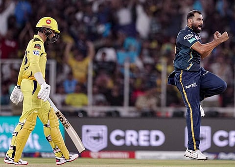 ഡെവോൺ കോൺവെയെ പുറത്താക്കിയ ഷമിയുടെ ആ​ഹ്ലാദം/ പിടിഐ